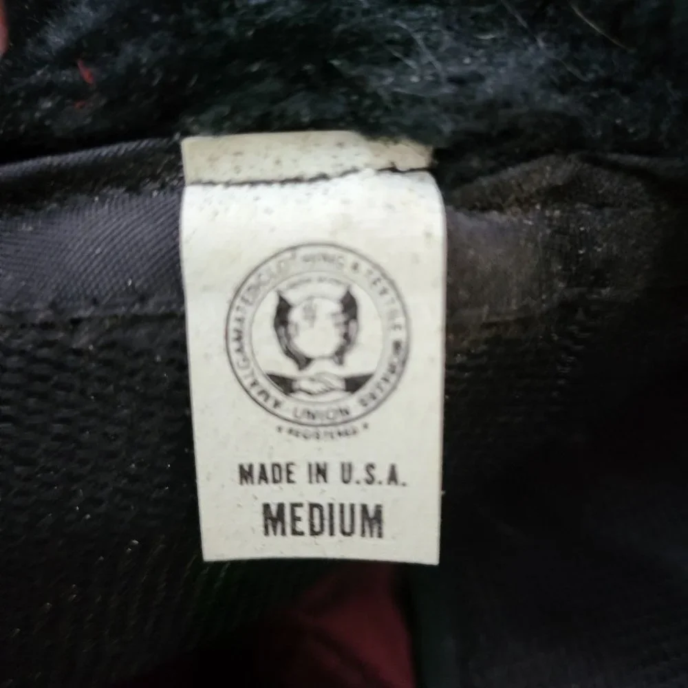 Vintage Trav'ler Country Gentleman Faux Fur Hat Medium‎ Union Made Red Feather - Picture 6 of 7